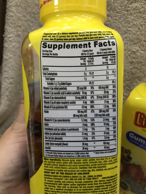 [Hàng Mỹ] Kẹo dẻo Vitamin Lilcritters tổng hợp 190 viên/300 viên