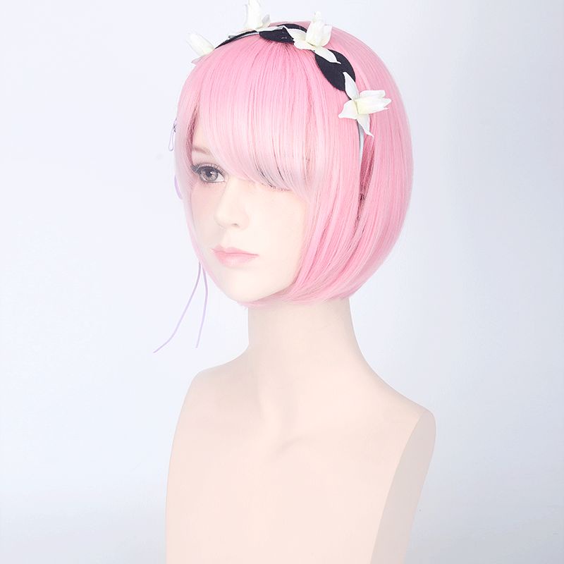 Tóc giả Ram Rem cosplay Re zero