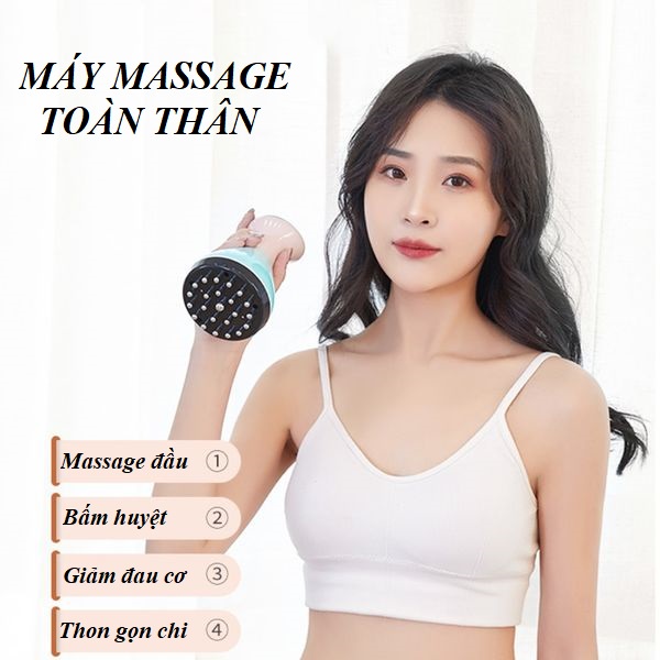(XẢ KHO) Máy massage toàn thân cầm tay cao cấp, Máy giác hơi cạo gió 9 cấp độ - H1081