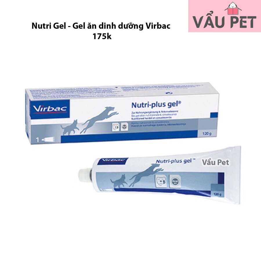 Nutri Gel - Gel ăn dinh dưỡng cao cấp phục hồi sức khỏe, kích thích ăn uống dành cho chó mèo Virbac Nutri-Plus Gel