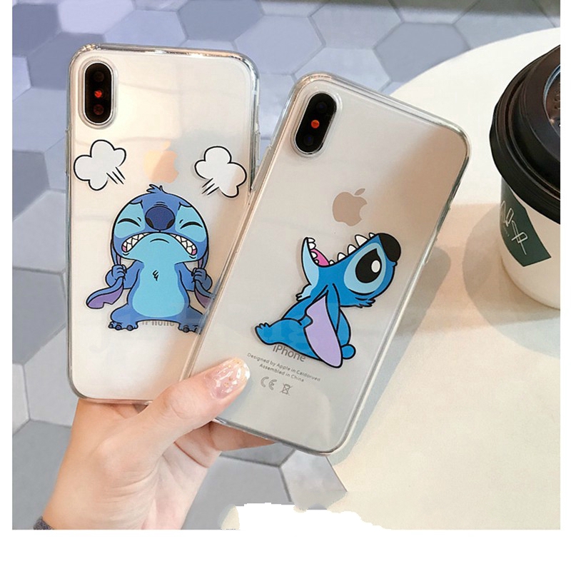 Ốp điện thoại TPU họa tiết Stitch hoạt hình cho iPhone 6 6s 7 8 Plus X XS Max XR iPhone 11 Pro max