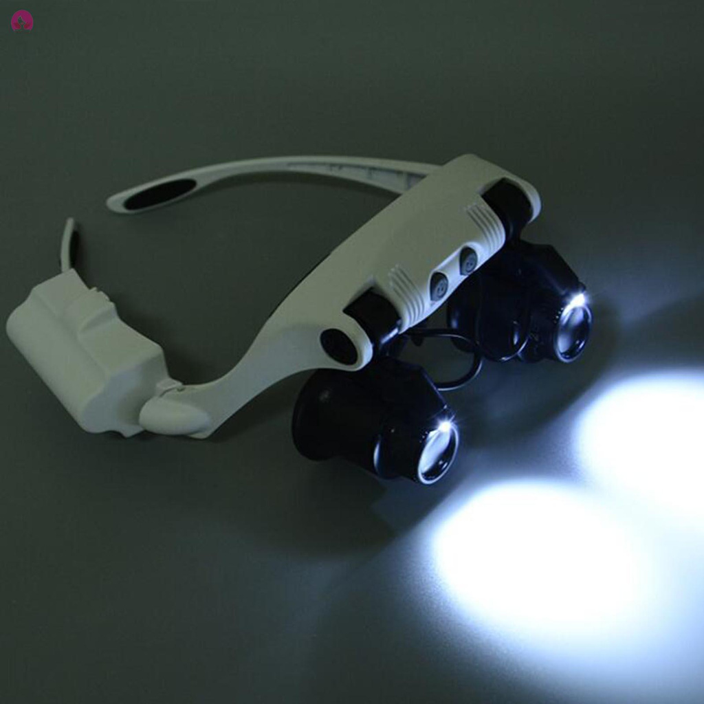 (Hàng Mới Về) Kính Lúp Đội Đầu Có Đèn Led Kèm 4 Kính Thay Thế Chuyên Dụng | BigBuy360 - bigbuy360.vn