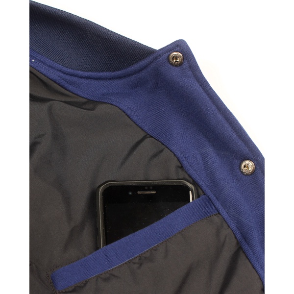 Áo Khoác Bóng Chày Bomber Varsity Nỉ Đẹp Nam Nữ Form Rộng Màu Xanh Nước Biển Navy 2 Lớp Cao Cấp Local Brand Xfire