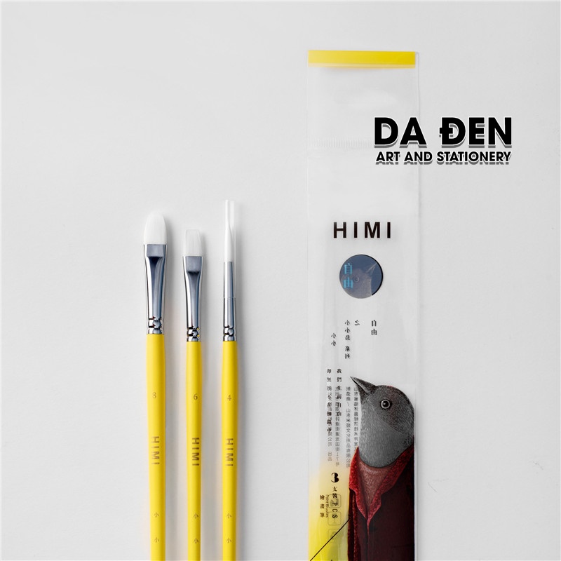 Bộ Cọ Vẽ Himi 3 Cây Dùng Cho Gouache, Acrylic, Watercolor