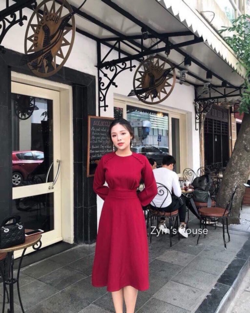 [SALE SOCK] VÁY ĐỎ BỌC KHUY CHIẾT EO hàng VNXK LOẠI 1 | BigBuy360 - bigbuy360.vn