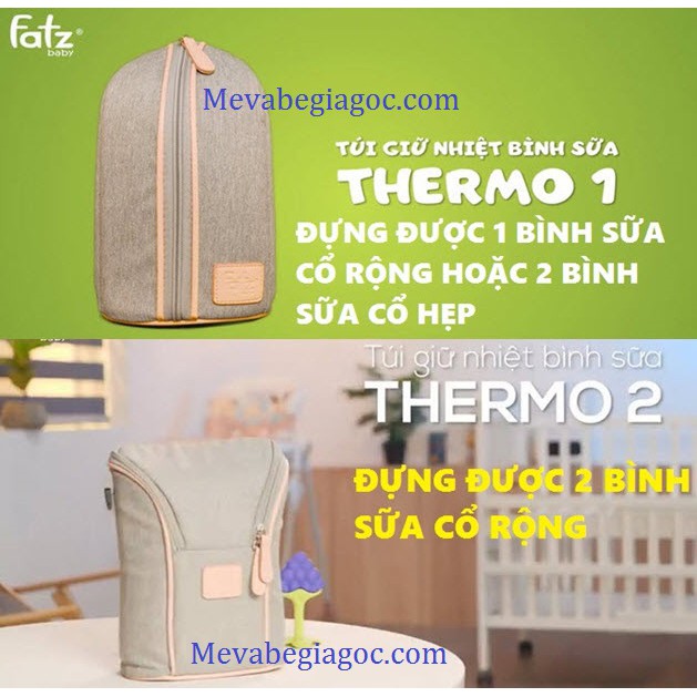 Túi giữ nhiệt bình sữa đơn hoặc đôi an toàn cho Bé Fatz FatzBaby (THERMO 1, 2 - FB2015SL, FB2016SL)
