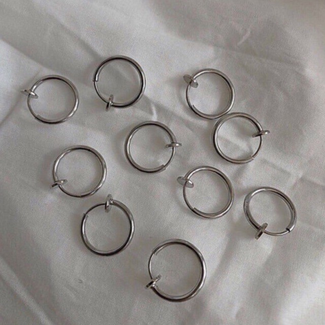 ROSY - KHUYÊN TAI TRÒN KẸP ĐEO TAI, MŨI, MÔI CHO NGƯỜI KHÔNG LỖ (ẢNH THẬT Ở CUỐI!!) shopee. vn|mochi04