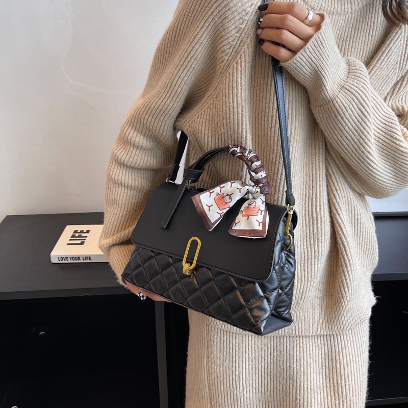 Túi Đeo Vai Bằng Lụa Sức Chứa Lớn Trang Trí Khăn Choàng Đơn Giản Dành Cho Bạn Nữ