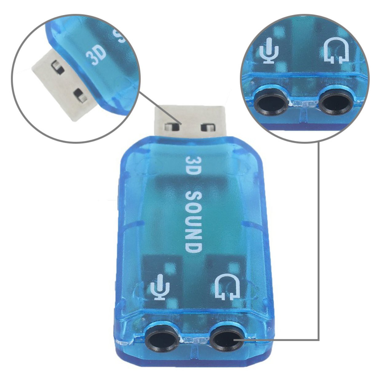 Usb 1.1 Mic / Loa Âm Thanh 7.1 Ch 3d Cho Máy Tính