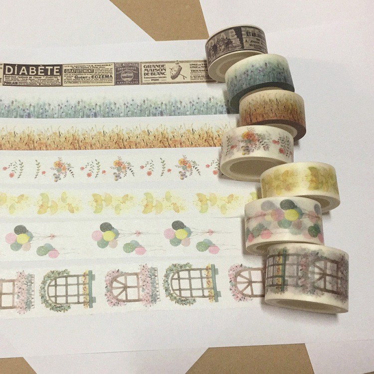 Băng dính washi tape trang trí planner, bullet journal, scrapbook WST122