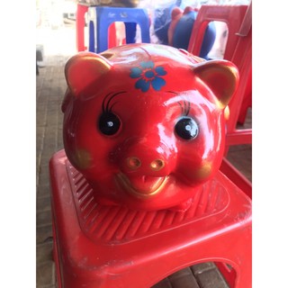 Heo Gốm Bát Tràng hình chuồn in nỗi size 25x25x20