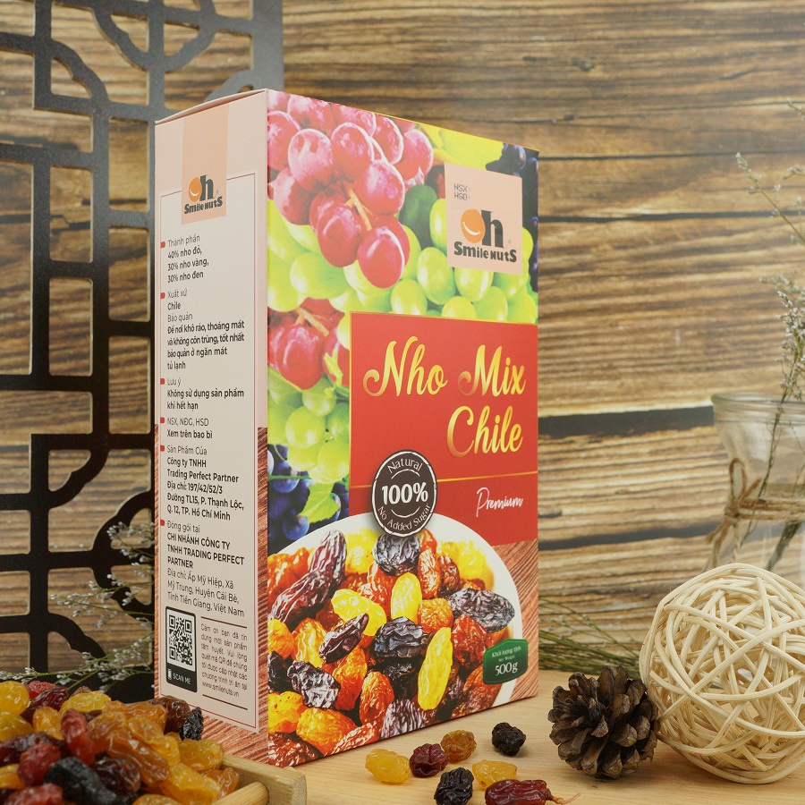 Nho khô mix 3 loại Chile hộp 500g