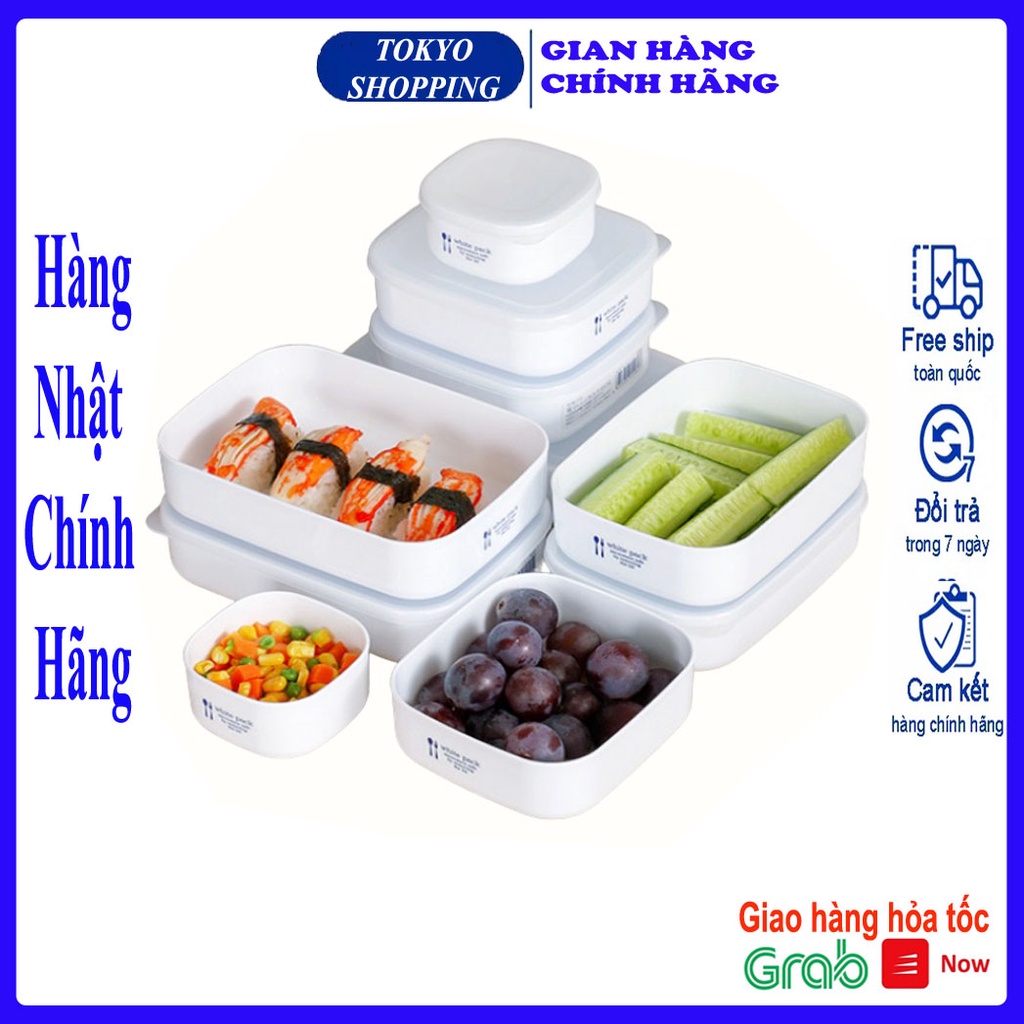 Hộp đựng thực phẩm White Pack nắp dẻo 1000ml, 900ml, 280ml Made in Japan
