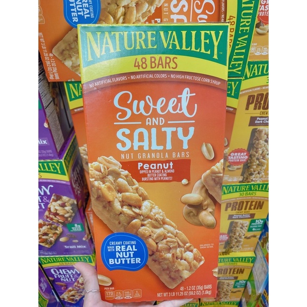 Thanh ngũ cốc Sweet & Salty Peanut Nature Valley Mỹ 48 Bars 1.6kg Hàng Bay thumbnail