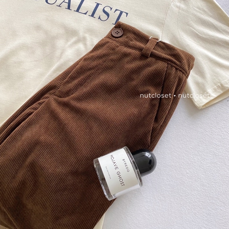 Quần nhung ống suông cạp chun sau_Q0145