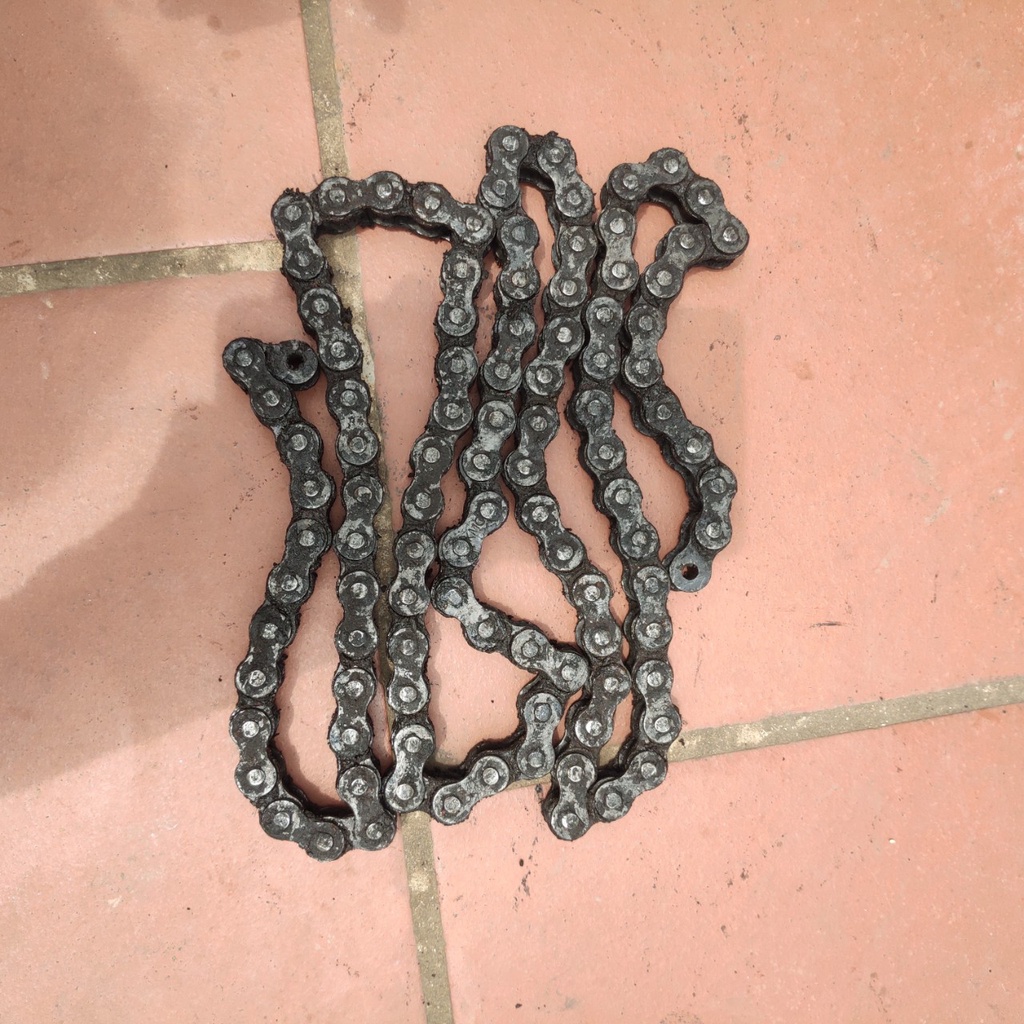 Xích xe máy chế lò quay thịt, quay vịt, gà, ngan dài 1.1m