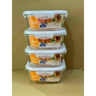 Hộp thủy tinh lock and lock dung tích 750ml hàng tặng từ sữa vinamilk dùng được trong lò vi sóng, máy rửa bát