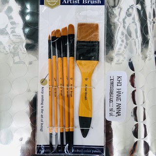 Bộ cọ 6 cây VẼ MÀU NƯỚC , ACRYLIC - BÚT CỌ TÔ MÀU