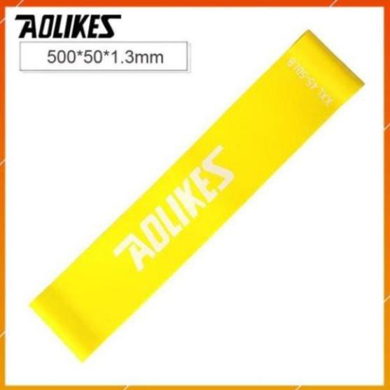 Bộ 6 dây đàn hồi kháng lực Aolikes ld 3601 miniband cao su tập mông chân hông eo bụng đùi fitness gym thể hình