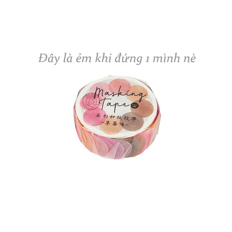 Washi sticker tape DOT COLOR - HƯƠNG VỊ NGỌT NGÀO