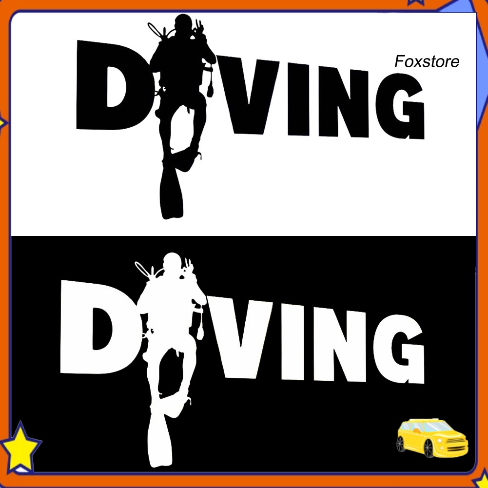 Sticker Dán Trang Trí Xe Hơi Hình Thợ Lặn Thời Trang fs-47