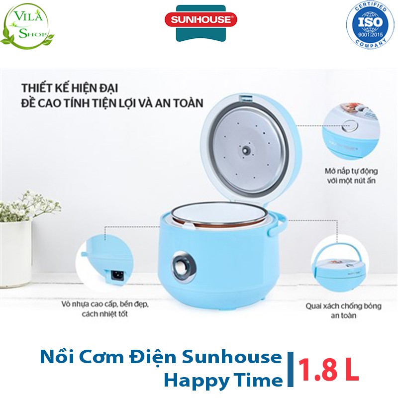 Nồi Cơm Điện, Nồi Cơm Đa Năng Happy Time HTD8521 - 1.8L, Nồi Cơm Điện Xuất Xứ Tại Việt Nam, Người Việt Tin Yêu Hàng Việt