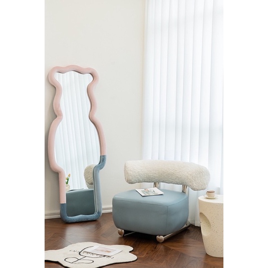 Gương sàn hình gấu trang trí phòng khách, studio, gương nhập khẩu cao cấp