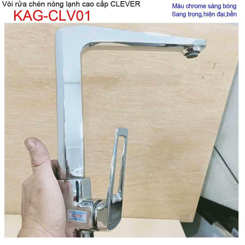 Vòi rửa chén bát KAG-CLV01, Vòi Clever nóng lạnh, vòi bếp nóng lạnh chậu rửa chén Clever