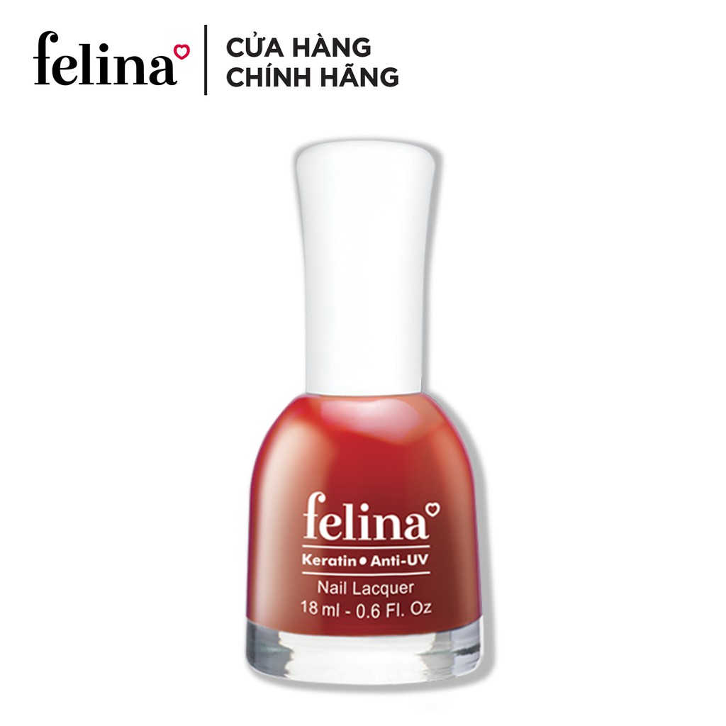 [Mã FMCGMALL - 8% đơn 250K] Sơn móng tay Felina 18ml - Màu Đỏ Ớt - Code CS318