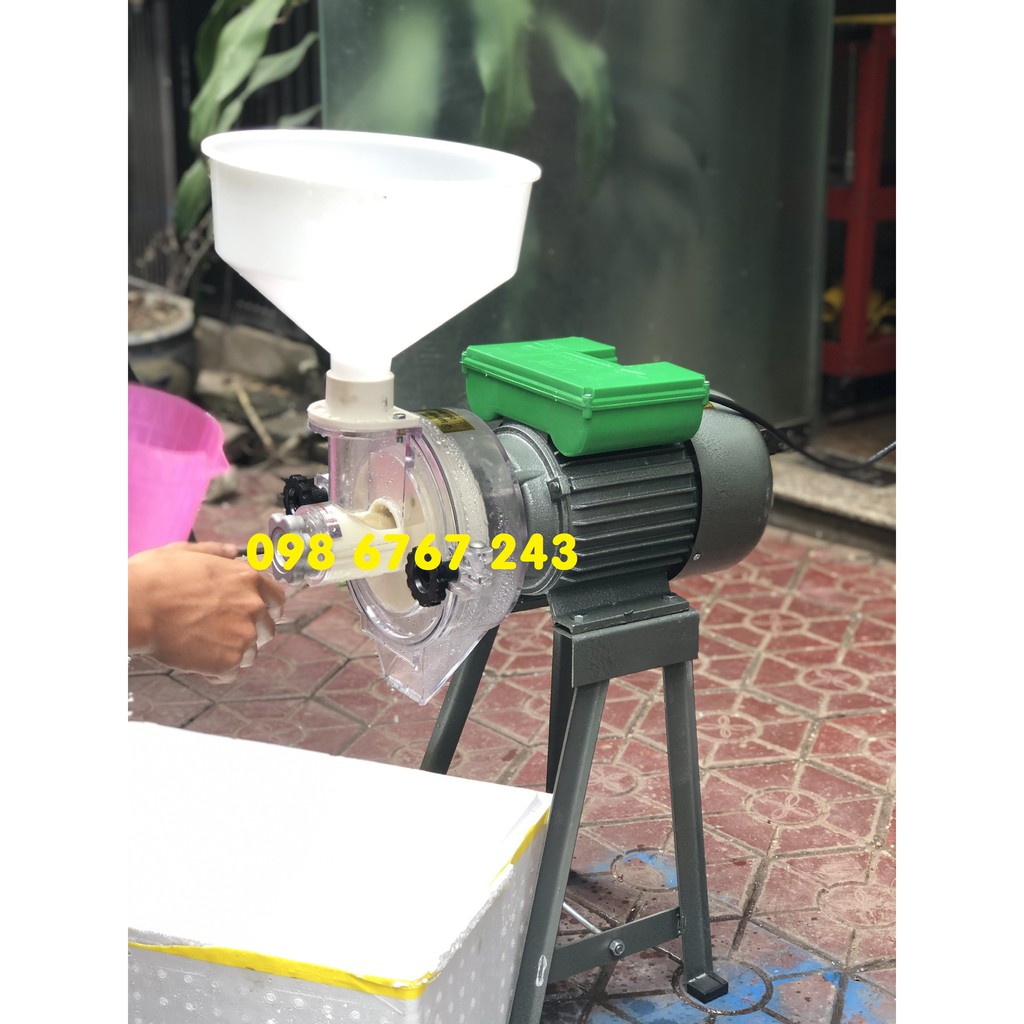 Máy xay bột gạo nước đầu mika hàng Việt Nam chất lượng cao motor 1.1kw quấn dây đồng.
