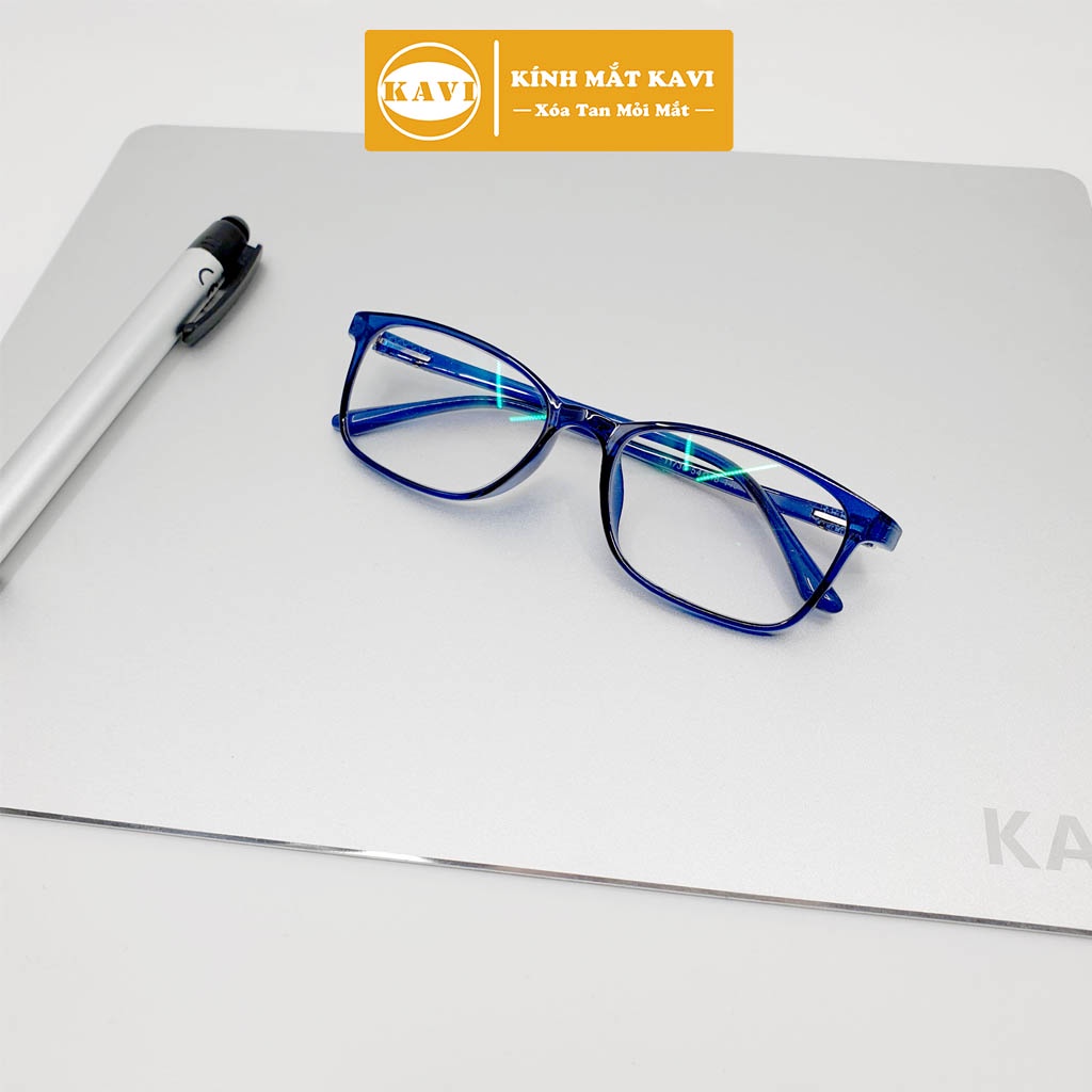 Kính cắt ánh sáng xanh - Kính 0 độ bảo vệ mắt Kavi KV031, Gọng kính nhựa dẻo TR90 Mắt kính chống ánh sáng xanh Hàn Quốc