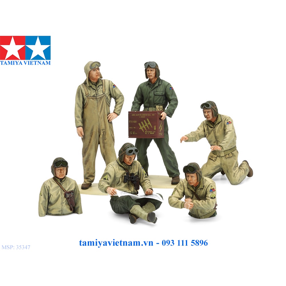 35347 Mô hình lính 1/35 SCALE U.S. TANK CREW SET (EUROPEAN THEATER)