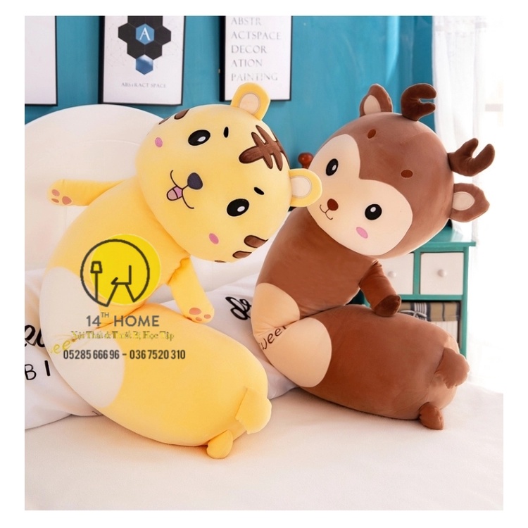 GẤU BÔNG GỐI ÔM Hình Thú Nhồi Bông Dễ Thương -Nỉ nhung cao cấp - mẫu mới