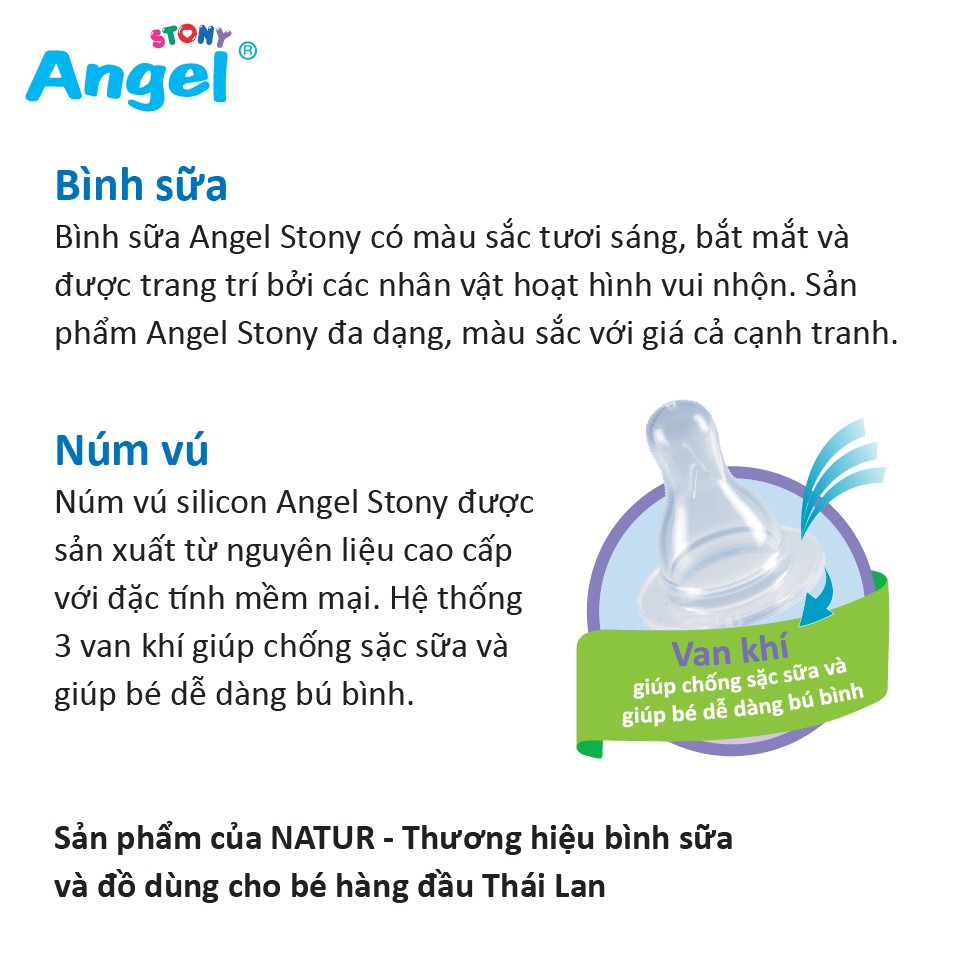 Bộ 2 bình Angel nắp đậy đồ chơi 150ml+1 hộp thực phẩm