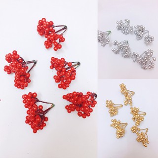 Combo 5 chùm cherry trang trí giáng sinh trang trí cây thông lễ hội noel