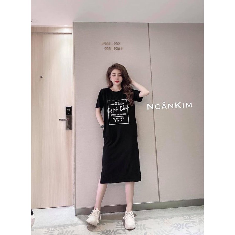 Váy suông Đầm suông Chất cotton CEST CHIC from rộng dáng dài
