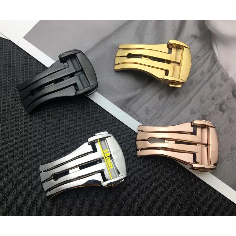 Mới Dây Đeo Đồng Hồ Bằng Thép Không Gỉ 316L Màu Vàng / Bạc / Đen 18mm Cho OMEGA