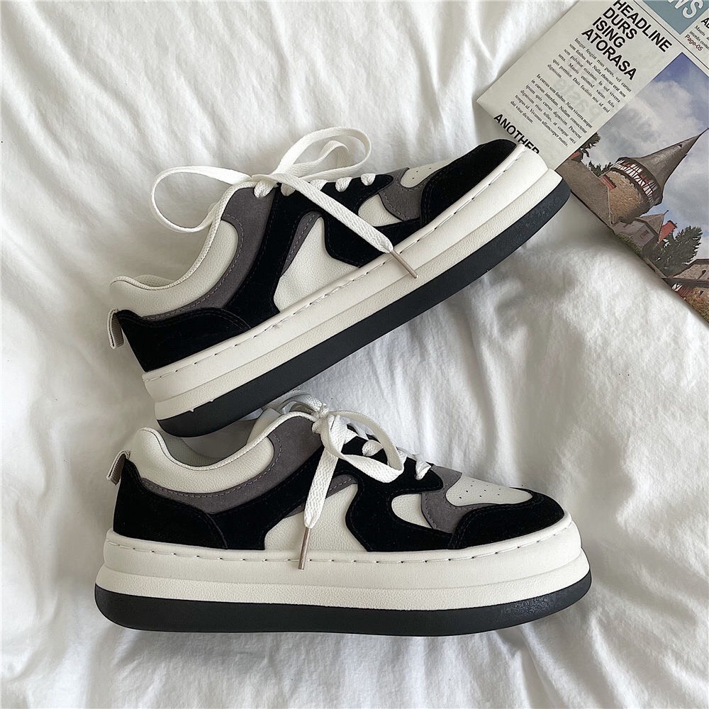 Giày sneaker thể thao ulzzang đế bánh mì phong cách Hàn Quốc