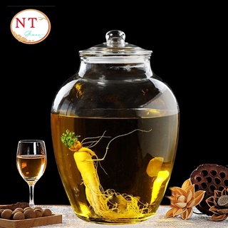 Bình ngâm rượu thủy tinh trơn 15 lít ( Có van hoặc Không van )