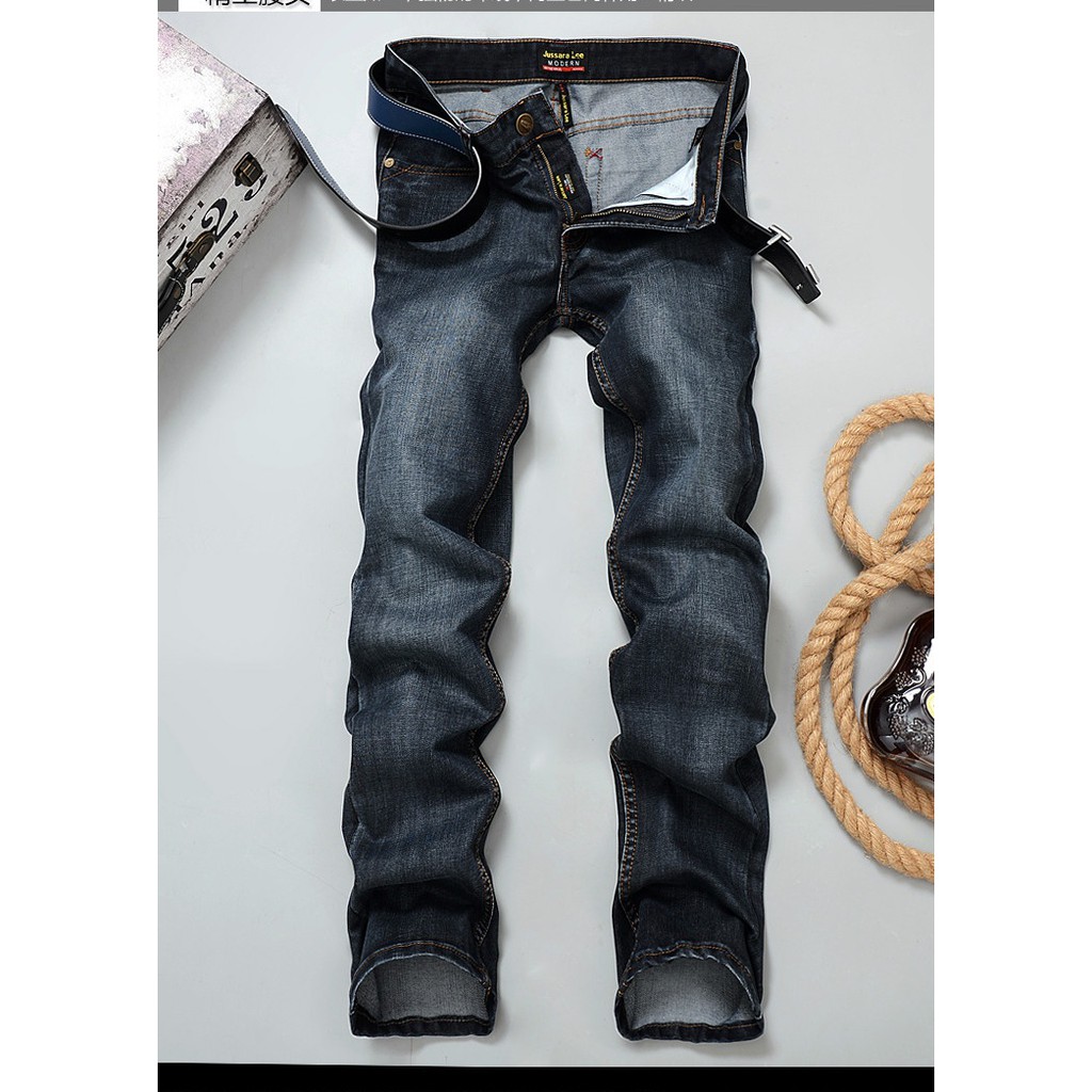 Quần Jeans nam ống suông regular fit phong cách Hàn Quốc | BigBuy360 - bigbuy360.vn