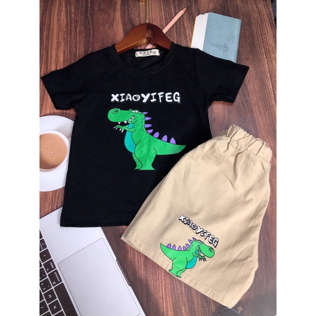 [XẢ HÀNG] Bộ Quần Áo Bé Trai - Quần Jean Co Giãn Hoạ Tiết Gấu Cute - Hàng Quảng Châu Cao Cấp