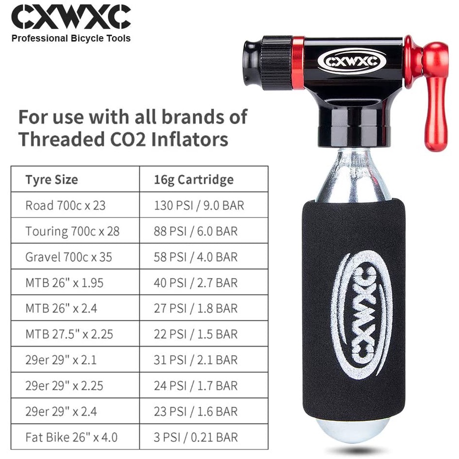 Bộ Dụng Cụ Bơm CO2 Không Cần Hộp CO2 Cho Xe Đạp Leo Núi CO2