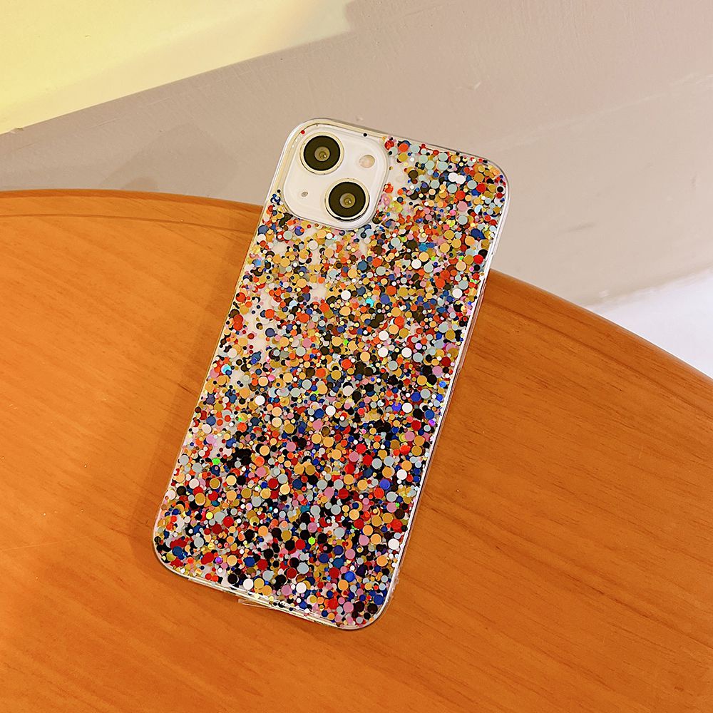 Ốp Điện Thoại Mềm Phối sequin Lấp Lánh Cho iphone 15 14 13 11 12 pro max mini xr x xs max 7 8 plus