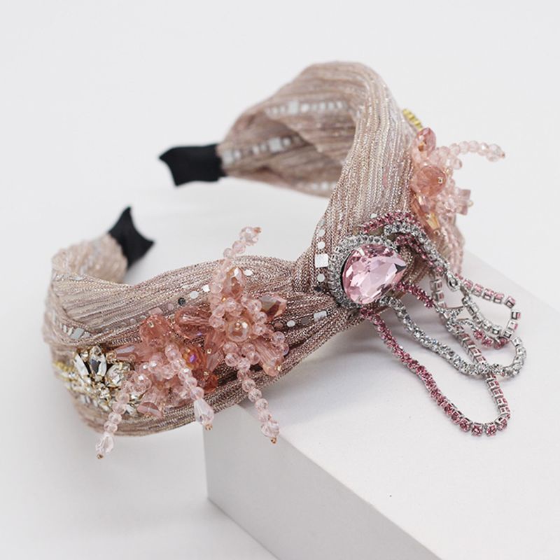 Flgo Băng Đô Cài Tóc Đính Đá Pha Lê Lấp Lánh Thời Trang Cho Nữ