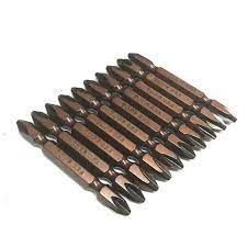 [combo] Bộ 10 Mũi Vít Siết Máy 2 Đầu Bake + Và Dẹp - Hãng STANDARD Full Size 2x65mm Nâu Và Trắng (Chính Hãng)