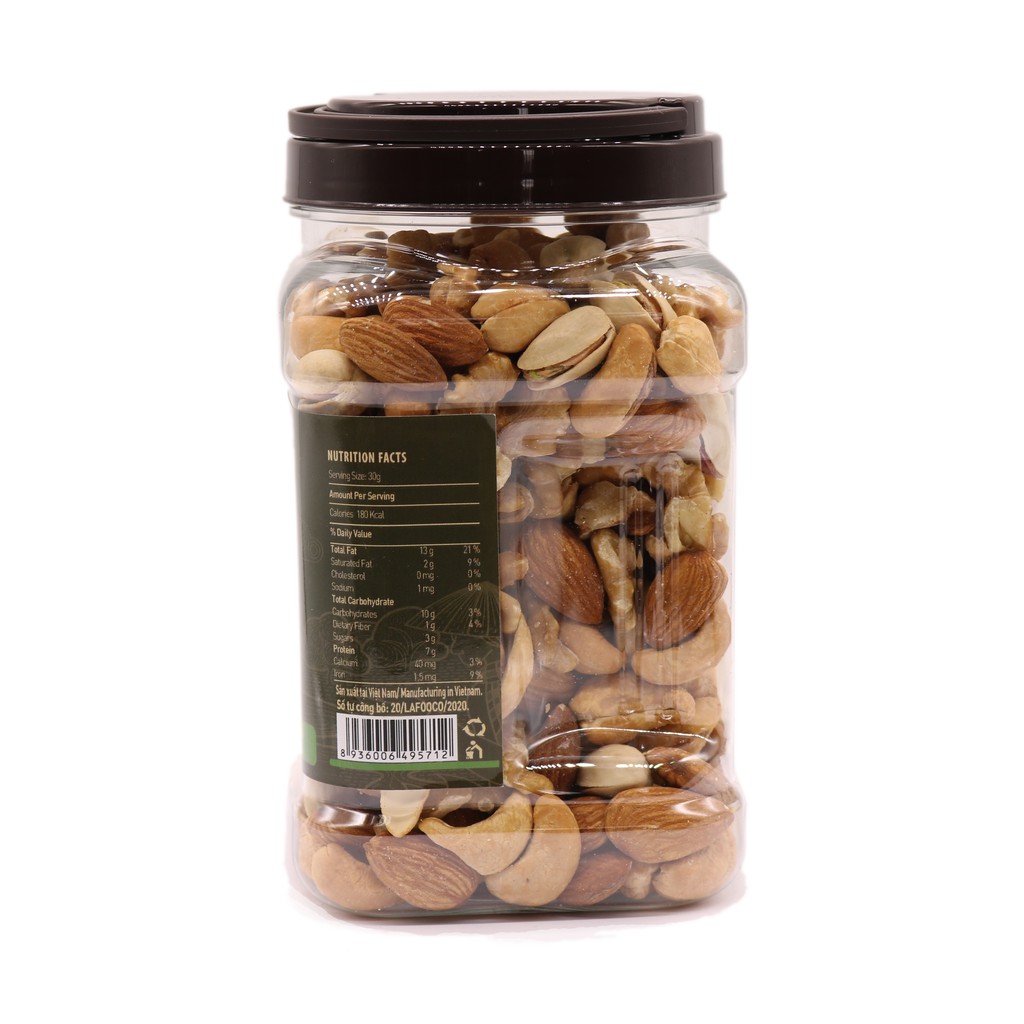 Hạt Hỗn Hợp Không Muối LAFOOCO 450g Unsalted mixed nuts