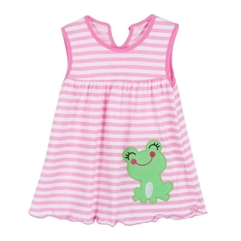 Đầm cotton không tay nhiều họa tiết xinh xắn cho bé gái