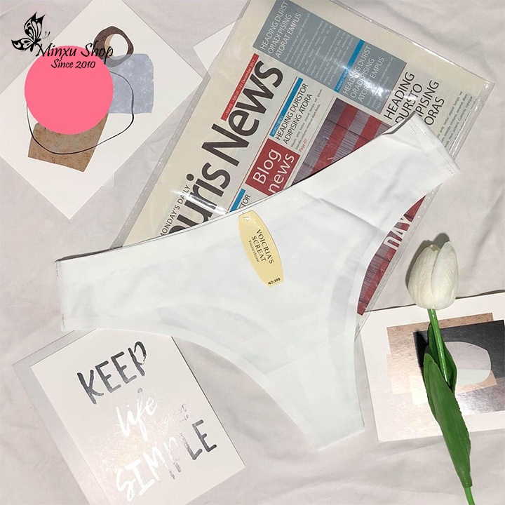 Quần lót lọt khe đúc su thun lạnh, quần lót không viền siêu mỏng siêu mát sexy quyến rũ cao cấp cho nữ Minxu shop 009