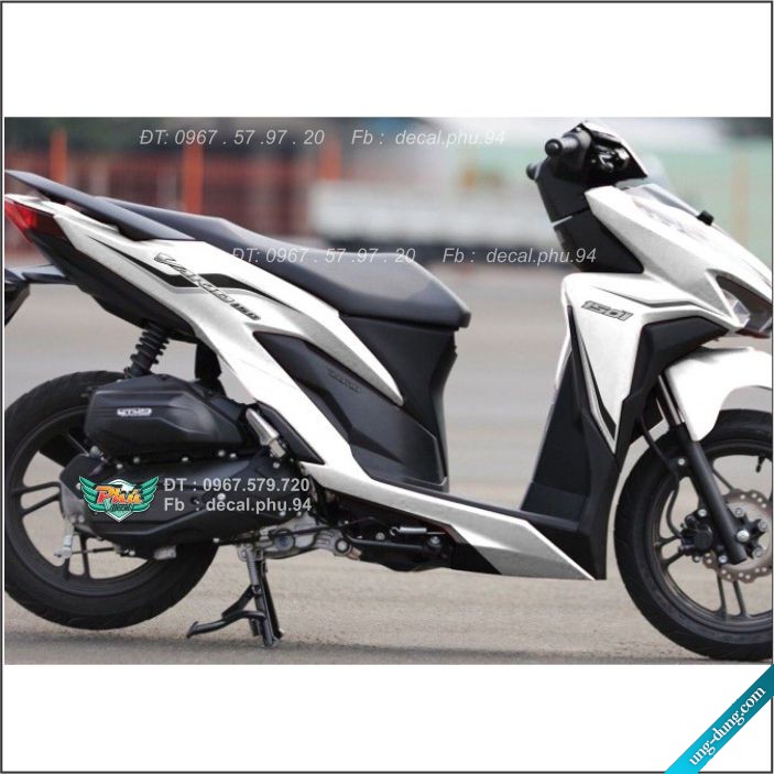 Tem Rời Vario Chỉ đen Xe trắng (C)