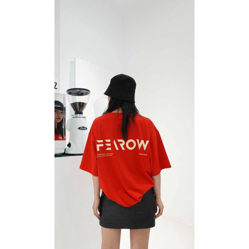 Áo thun nam nữ local brand unisex Fearow Signature / Đỏ FW141